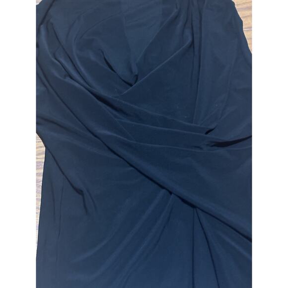 Norma Kamali Women's Black Sleeveless Draped Cowl Neck Blouse Tank Top, Sz L - Picture 3 of 4